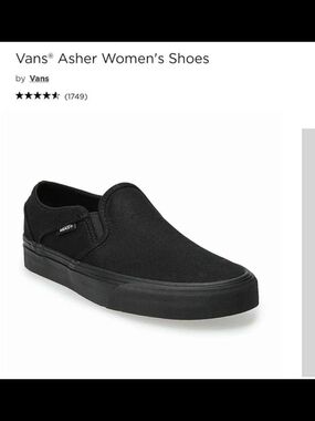Vans Black Classic Slip-On Canvas Loafers